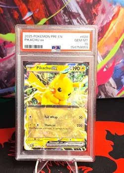 Pikachu EX 28/131 Prismatic Evolutions Pokemon TCG PSA 10 Fresh Cert - Image 1