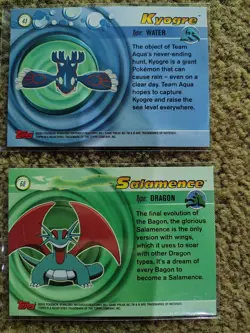 Pokemon Advanced Pokemon Top Cards Kyogre And Salamence - Image 4