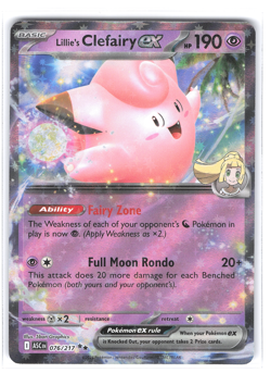 Lillie's Clefairy ex 076/217 Pokemon TCG Ascended Heroes - Image 1