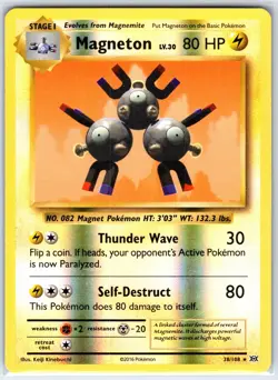 Magneton 38/108 Holo Rare Evolutions Pokemon Reverse Holo Lightly Played - Image 1