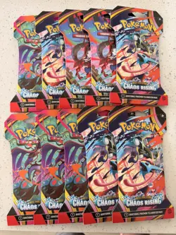 Pokemon TCG Chaos Rising Sleeved Packs. Factory Sealed Lot Of 10 Packs - Image 1