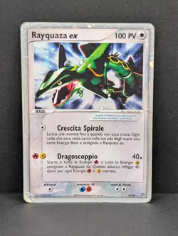 Rayquaza ex 97/97 Dragon Holo Ultra Rare Foil Pokemon TCG Nintendo ITALIAN dmg - Image 1