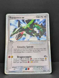 Rayquaza ex 97/97 Dragon Holo Ultra Rare Foil Pokemon TCG Nintendo ITALIAN dmg - Image 3