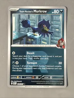Pokemon TCG * Team Rocket's Murkrow 126/217 REVERSE HOLO * ME Ascended Heroes NM - Image 1