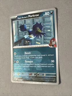 Pokemon TCG * Team Rocket's Murkrow 126/217 REVERSE HOLO * ME Ascended Heroes NM - Image 2