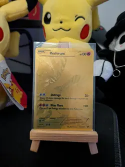Pokemon TCG Reshiram 114/113 Legendary Treasures Gold Secret Rare Full Art - Image 1