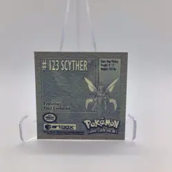Nintendo Pokemon Artbox Series 1 Sticker Scyther #123 1999 - Image 2