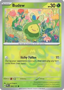 Budew (Master Ball Pattern) 004/131 Holo C Prismatic Evolutions NM/M Pokemon - Image 4