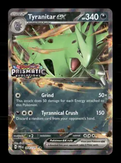 Tyranitar ex 064/131 Holo Prismatic Evolutions NM/M Pokemon - Image 1