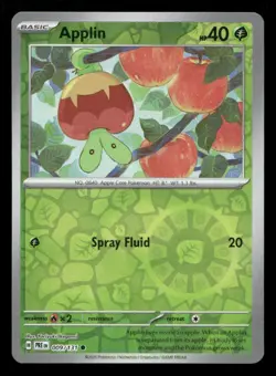 Applin 009/131 Prismatic Evolutions Reverse Holo NM/M Pokemon - Image 1