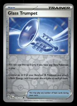 Glass Trumpet 110/131 Prismatic Evolutions Reverse Holo NM/M Pokemon - Image 1