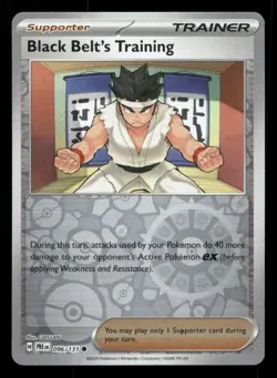 Black Belt's Training 096/131 Prismatic Evolutions Reverse Holo NM/M Pokemon - Image 1