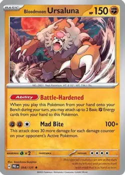 Bloodmoon Ursaluna 054/131 Holo R Prismatic Evolutions Reverse Holo NM/M Pokemon - Image 4