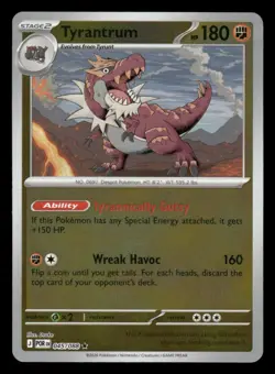 Tyrantrum 045/088 Holo R Perfect Order Reverse Holo NM/M Pokemon - Image 1
