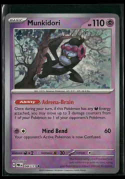 Munkidori (Master Ball Pattern) 044/131 R Prismatic Evolutions NM/M Pokemon - Image 1