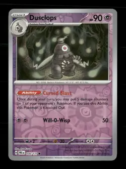 Dusclops 036/131 Prismatic Evolutions Reverse Holo NM/M Pokemon - Image 1