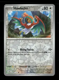 Hawlucha 089/131 Prismatic Evolutions Reverse Holo NM/M Pokemon - Image 1