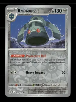Bronzong 067/131 Prismatic Evolutions Reverse Holo NM/M Pokemon - Image 1