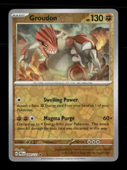 Groudon 049/131 Holo Prismatic Evolutions Reverse Holo NM/M Pokemon - Image 1