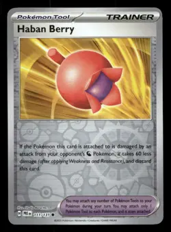 Haban Berry 111/131 Prismatic Evolutions Reverse Holo NM/M Pokemon - Image 1