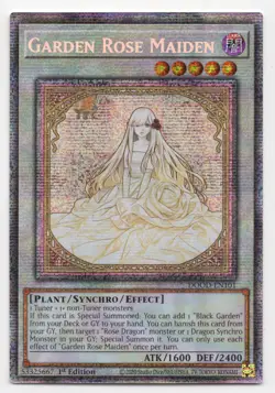 Yugioh! Doom of Dimensions *Foil* Garden Rose Maiden (DOOD-EN101) Starlight Rare - Image 1