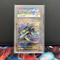 ACE 10 Mega Sharpedo ex 127/094 Phantasmal Flames Pokemon Perfect Subgrades - Image 1