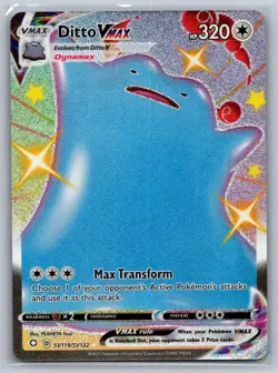 Ditto VMAX SV119/SV122 Holo VMAX Rare Shining Fates Shiny Vault Pokemon NM - Image 1