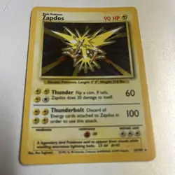 Pokemon TCG Zapdos Holo Rare Card Base Set - Image 3