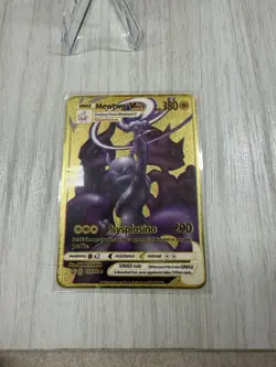 Pokemon Mewtwo Vmax 125/251 Gold Metal Pokemon Card - Image 2