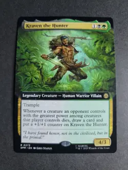 Kraven the Hunter (Extended Art) Rare MTG Spider-Man - Image 1