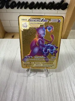 Pokemon Mewtwo Vmax 125/251 Gold Metal Pokemon Card - Image 1