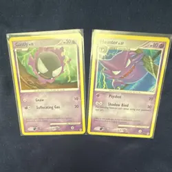 Pokemon TCG Arceus 2009 Gastly 64/99 Haunter 42/99 Sleeved Lot (2) - Image 1