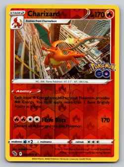 Charizard Holo Rare Pokemon GO 010/078 NM - Image 1