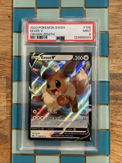 GRADED PSA 9 2023 Pokemon SWSH Eevee V Crown Zenith #108 - Image 1