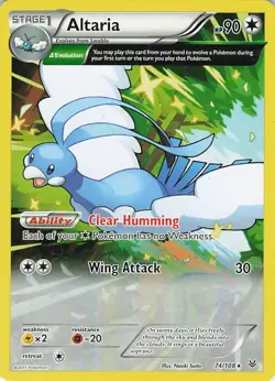 Altaria 74/108 Roaring Skies Pokemon Card RARE Holo Delta Evolution 2015 XY (MP) - Image 1