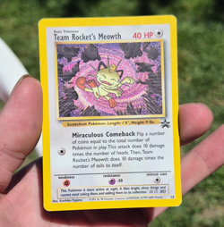 Pokemon Team Rocket's Meowth Promo Card 18/53 40 HP WotC Regular English - Image 1