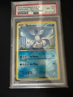 Articuno Reverse Holo 32/113 Legendary Treasures Pokemon PSA 8 - Image 1