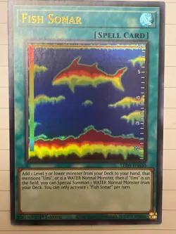 YuGiOh Fish Sonar LED9 1st Edition NM - Image 1