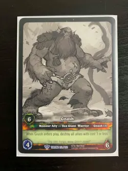 World of Warcraft WoW TCG Promo - EA Extended Art Sketch Gnash - Image 1