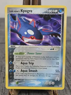 Team Aqua's Kyogre 3/95 Team Magma Vs Team Aqua Pokemon Card Non Holo - LP - Image 1