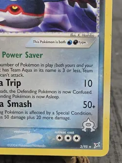 Team Aqua's Kyogre 3/95 Team Magma Vs Team Aqua Pokemon Card Non Holo - LP - Image 4