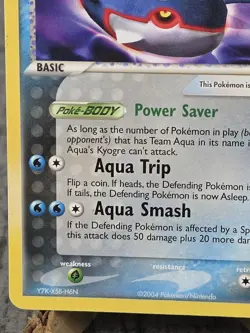 Team Aqua's Kyogre 3/95 Team Magma Vs Team Aqua Pokemon Card Non Holo - LP - Image 5