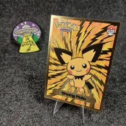 Shining Pichu Gold Holo Card Pokemon Shiny Johto South America Peru - Image 1