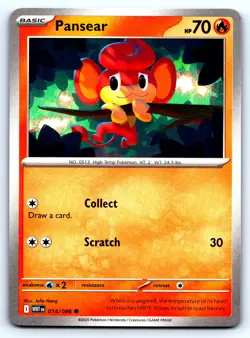 Pansear White Flare #14 Normal NM Pokemon Card - Image 1