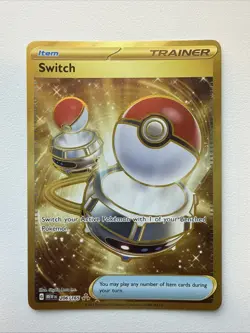 Switch 206/165 Pokemon Card TCG 151 Gold Hyper Rare Holo NM - Image 1