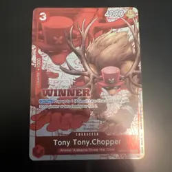 One Piece Tony Tony Chopper OP04-010 Winner Promo Card English OP04 NM - Image 1