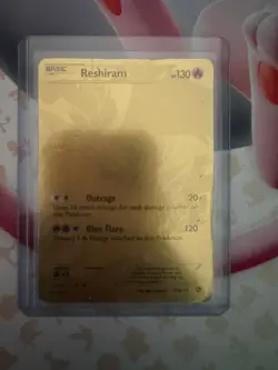 Pokemon TCG Reshiram 114/113 Legendary Treasures Gold Secret Rare Full Art - Image 1