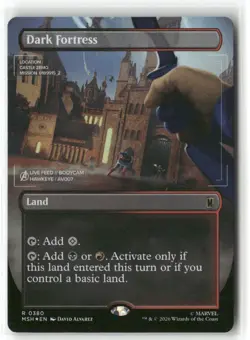 Dark Fortress (Borderless) 380 Marvel Super Heroes Magic: The Gathering Foil NM - Image 1