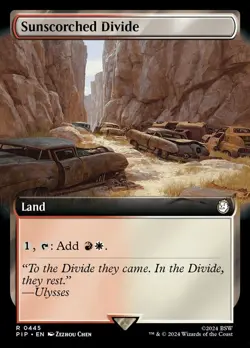 1x Sunscorched Divide - Extended Art MTG - Universes Beyond: Fallout - NM-Mint - Image 1