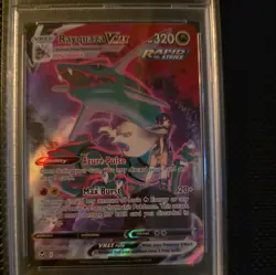 2022 POKEMON SWORD & SHIELD SILVER TEMPEST #TG20 FULL ART/RAYQUAZA VMAX PSA 10 - Image 2